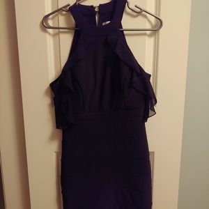 Off the shoulder mini black dress